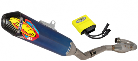 CRF450R'21-24 FMF 4.1 Titanium Full Exhaust & Vortex ECU Combo